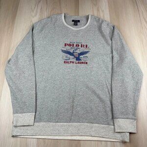 Polo Ralph Lauren Mens Gray Polo Eagle Logo Waffle Knit Pajama T-Shirt Size 2XL